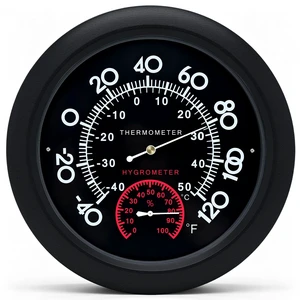 10'' Indoor Outdoor Analog Wall Thermo-Hygrometer, Battery-Free | Dual Dial Large Number Thermometer Hygrometer, Classic Temperature Humidity Monitor for Patio, Nursery, Storage, Home Decor 10'' Indoor Outdoor Analog Wall Thermo-Hygrometer, Battery-Free | Dual Dial Large Number Thermometer Hygrometer, Classic Temperature Humidity Monitor for Patio, Nursery, Storage, Home Decor
