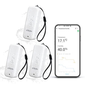 Zigbee Temperature Humidity Sensor-3 Pack, IP65 Waterproof | Indoor Outdoor Thermometer Hygrometer, Hub Required, Home Automation, APP Remote Monitoring for Greenhouse & Wine Cellar Zigbee Temperature Humidity Sensor-3 Pack, IP65 Waterproof | Indoor Outdoor Thermometer Hygrometer, Hub Required, Home Automation, APP Remote Monitoring for Greenhouse & Wine Cellar