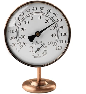 4" Indoor Thermometer & Humidity Gauge, Brass Dial with Stand | Room Analog Temperature & Humidity Monitor, Dual Scale Display, Battery-Free For House Home Desk Bedroom Garage RV 4" Indoor Thermometer & Humidity Gauge, Brass Dial with Stand | Room Analog Temperature & Humidity Monitor, Dual Scale Display, Battery-Free For House Home Desk Bedroom Garage RV