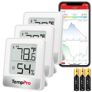TempAir 260FT Bluetooth Indoor Thermometer Hygrometer, 3 Pack | Indoor Temperature and Humidity Monitor with App Alerts for Bedroom, Greenhouse, Nursery & Cellar, 2-Year Data Export TempAir 260FT Bluetooth Indoor Thermometer Hygrometer, 3 Pack | Indoor Temperature and Humidity Monitor with App Alerts for Bedroom, Greenhouse, Nursery & Cellar, 2-Year Data Export