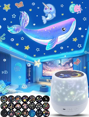 Projector Night Light for Kids + 21 Sets of Films, Night Light Projector for Bedroom, Ceiling, Kids Star Galaxy Projector with 360° Rotation for Baby Girl Boy, Birthday, Christmas, Nursery, Room Decor Projector Night Light for Kids + 21 Sets of Films, Night Light Projector for Bedroom, Ceiling, Kids Star Galaxy Projector with 360° Rotation for Baby Girl Boy, Birthday, Christmas, Nursery, Room Decor