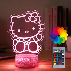 Cat Night Light - 16 Colors Change Decor Kitty Cute Lamp with Remote, Dim Control, 3D Illusion LED Night Lights for Christmas Birthday Party Decoration Gifts Cat Night Light - 16 Colors Change Decor Kitty Cute Lamp with Remote, Dim Control, 3D Illusion LED Night Lights for Christmas Birthday Party Decoration Gifts