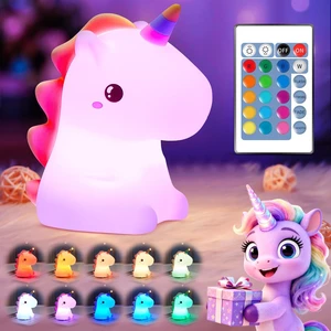 Unicorn Night Light for Kids, 16 Colors & Remote Control Baby Night Light, Rechargeable Unicorn Lamp, Cute Gifts for Kids Gifts Teen Girl Gifts Unicorn Night Light for Kids, 16 Colors & Remote Control Baby Night Light, Rechargeable Unicorn Lamp, Cute Gifts for Kids Gifts Teen Girl Gifts