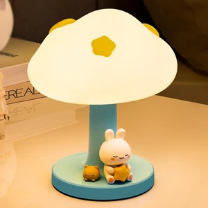 Cloud and Bunny Rechargeable Night Light, Safe Soft Silicone Material, 3 Brightness Levels, Tap Control, Warm Light, Toddler Sleeping Lamp, Bedroom Night Lamp (Cloud and Bunny) Cloud and Bunny Rechargeable Night Light, Safe Soft Silicone Material, 3 Brightness Levels, Tap Control, Warm Light, Toddler Sleeping Lamp, Bedroom Night Lamp (Cloud and Bunny)