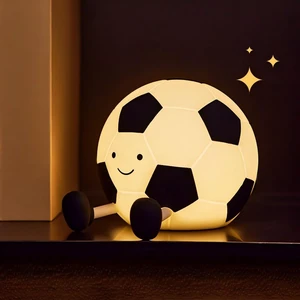 Cute Soccer Ball Night Light, Soft Silicone Cartoon Football Lamp, Rechargeable Bedside Nightlight with Timer Dimmable Nursery Light for Bedroom Sports Themed Room Decor, Gift for Soccer Fans Cute Soccer Ball Night Light, Soft Silicone Cartoon Football Lamp, Rechargeable Bedside Nightlight with Timer Dimmable Nursery Light for Bedroom Sports Themed Room Decor, Gift for Soccer Fans