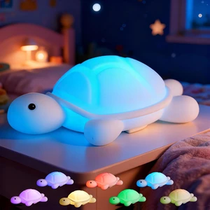 Turtle Night Light, Sea Turtle Gifts, Cute Soft Silicone Squishy LED Lamp with 7 RGB Colors , Dimmable, Timer, Touch Control, Kids' Bedroom Decor, Gift for Children, Breastfeeding Nursery Birthdays Turtle Night Light, Sea Turtle Gifts, Cute Soft Silicone Squishy LED Lamp with 7 RGB Colors , Dimmable, Timer, Touch Control, Kids' Bedroom Decor, Gift for Children, Breastfeeding Nursery Birthdays