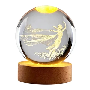 Cartoon Night Light, 3.15 Inch (80mm) K9 Crystal 3D Lamp | with Wooden Base for Birthday Christmas Cute Figurines Gifts for Room Decor birthday decorations Cartoon Night Light, 3.15 Inch (80mm) K9 Crystal 3D Lamp | with Wooden Base for Birthday Christmas Cute Figurines Gifts for Room Decor birthday decorations