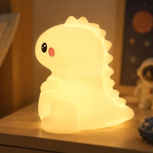Night Light for Kids, LED Dinosaurs Squishy Animal Lamp for Baby, Soft Silicone Dimmable Touch Light with Timer, Battery Rechargeable Nightlight Boys Gifts Cute Room Decor 4.80 x 4.80 x 6.10 in Night Light for Kids, LED Dinosaurs Squishy Animal Lamp for Baby, Soft Silicone Dimmable Touch Light with Timer, Battery Rechargeable Nightlight Boys Gifts Cute Room Decor 4.80 x 4.80 x 6.10 in