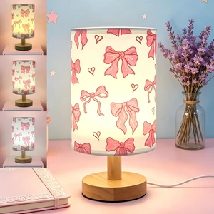 Pink Bow Lamp,Kids Table Lamps for Bedroom Nightstand Night Light | 3 Colors Stepless Dimmable LED Bedside Lamp,Linen Cartoon Lampshade Desk Lamp for Home Living Room Girls Boys Room Bows Decor Pink Bow Lamp,Kids Table Lamps for Bedroom Nightstand Night Light | 3 Colors Stepless Dimmable LED Bedside Lamp,Linen Cartoon Lampshade Desk Lamp for Home Living Room Girls Boys Room Bows Decor