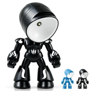 Mini Night Light, Posable Cartoon Cute Robot Companion Table Light, Bedside Reading Table Lamp for Desk Decor, Bedroom, Office (Black) Mini Night Light, Posable Cartoon Cute Robot Companion Table Light, Bedside Reading Table Lamp for Desk Decor, Bedroom, Office (Black)