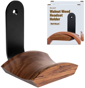Walnut Wood Headphone Wall Mount, Wide Curved Headband Support (2 Pack) | Elegant Headphone Display, Protects Headbands from Creases, Aluminum Bracket, Adhesive or Screw Mount, Fits Gaming Headsets Walnut Wood Headphone Wall Mount, Wide Curved Headband Support (2 Pack) | Elegant Headphone Display, Protects Headbands from Creases, Aluminum Bracket, Adhesive or Screw Mount, Fits Gaming Headsets