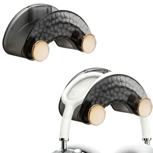Glacier Pattern Wall Holder for Airpods Max Headphone Smoke Black | Tidy sub-hook for cables, No Drill Installing Universal Hook Glacier Pattern Wall Holder for Airpods Max Headphone Smoke Black | Tidy sub-hook for cables, No Drill Installing Universal Hook