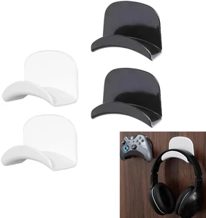 4 PCS Headphone Hanger Universal Headphone Hook Headphone Wall Mount Headphone Stand Headset Holder with Removable Self-Adhesive for All Headphone/Controller,Gaming Headset Mount Holder 4 PCS Headphone Hanger Universal Headphone Hook Headphone Wall Mount Headphone Stand Headset Holder with Removable Self-Adhesive for All Headphone/Controller,Gaming Headset Mount Holder