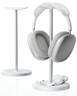 Headphone Stand, Desktop Headset Holder, White | Earphone Stand, Gaming Headphone Hanger, Enlarged Headrest Heavy Base, Office Desk Accessories for All Headphones Size Headphone Stand, Desktop Headset Holder, White | Earphone Stand, Gaming Headphone Hanger, Enlarged Headrest Heavy Base, Office Desk Accessories for All Headphones Size