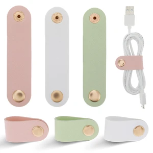6 Pieces Cord Organizer, PU Leather Cable Organizer Reusable Cable Straps Clips Wire Ties Charging Cord Power Cord Earphone USB Holder Multipurpose Winder Holder Keeper Manager Management 6 Pieces Cord Organizer, PU Leather Cable Organizer Reusable Cable Straps Clips Wire Ties Charging Cord Power Cord Earphone USB Holder Multipurpose Winder Holder Keeper Manager Management