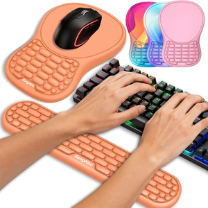 Ergonomic Keyboard Wrist Rest Mouse Pad Wrist Support Set, Orange | Ergonomic Memory Foam,Pain Relief Wrist Support,Non-Slip Base, Waterproof Smooth Surface,Office & Gaming Desk Accessories Ergonomic Keyboard Wrist Rest Mouse Pad Wrist Support Set, Orange | Ergonomic Memory Foam,Pain Relief Wrist Support,Non-Slip Base, Waterproof Smooth Surface,Office & Gaming Desk Accessories