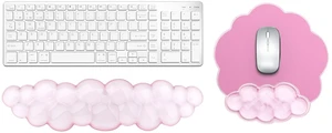 Gel Cloud Keyboard and Mouse Wrist Rest, Cute Wrist Support and Arm Support Rest for Typing Pain ReliefSuitable for Office/Computer/Laptop/Gaming Set-Pink Gel Cloud Keyboard and Mouse Wrist Rest, Cute Wrist Support and Arm Support Rest for Typing Pain ReliefSuitable for Office/Computer/Laptop/Gaming Set-Pink