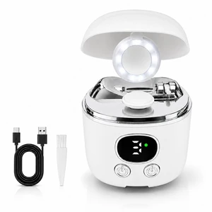 Electric Nail Clippers for Seniors, Adjustable Dual Cutting Heads | 3-in-1 Trim, Grind & Polish, 3-Speed Rechargeable Clipper, LED Light, Magnifier, for Fingernails, Adults Electric Nail Clippers for Seniors, Adjustable Dual Cutting Heads | 3-in-1 Trim, Grind & Polish, 3-Speed Rechargeable Clipper, LED Light, Magnifier, for Fingernails, Adults