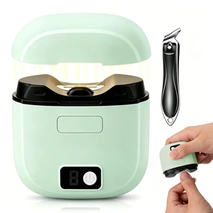 Electric Nail Clipper - 2026 Improved, Nail Clippers Set: 3-in-1 Automatic Nail Trimmer (with LED Light & Clip Storage) with an Oblique Nail Clippers, Meets All Your Nail Care Needs, Green Electric Nail Clipper - 2026 Improved, Nail Clippers Set: 3-in-1 Automatic Nail Trimmer (with LED Light & Clip Storage) with an Oblique Nail Clippers, Meets All Your Nail Care Needs, Green