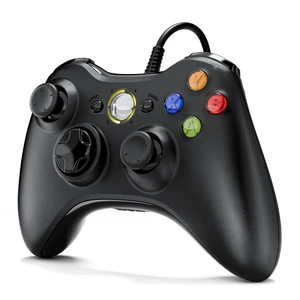 PC Controller, Wired Controller Compatible with Microsoft Xbox 360 & Slim/PC Windows 10/8/7, with Upgraded Joystick, Black PC Controller, Wired Controller Compatible with Microsoft Xbox 360 & Slim/PC Windows 10/8/7, with Upgraded Joystick, Black