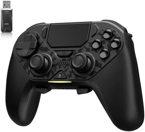 D4 2.4G Wireless Controller for PS4/Switch/PC/IOS/Android/Steam Deck,TMR Joysticks,Instant Trigger Switch,Mechanical Buttons,4 Macro Back Paddles,Turbo,6-Axis Gyro,Grip Vibration+Trigger Vibration D4 2.4G Wireless Controller for PS4/Switch/PC/IOS/Android/Steam Deck,TMR Joysticks,Instant Trigger Switch,Mechanical Buttons,4 Macro Back Paddles,Turbo,6-Axis Gyro,Grip Vibration+Trigger Vibration