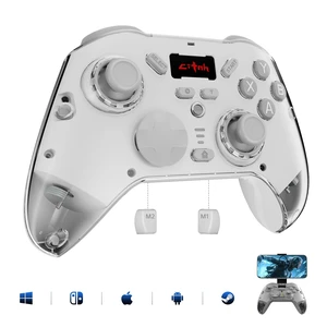Wireless Gaming Controller Compatible for PC/Switch/Android/iOS | Interactive Screen PC Controller with Programmable, Hall Effect Joysticks&Triggers, Vibration, Motion Control Wireless Gaming Controller Compatible for PC/Switch/Android/iOS | Interactive Screen PC Controller with Programmable, Hall Effect Joysticks&Triggers, Vibration, Motion Control