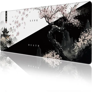 Gaming Mouse Pad,Large Mousepad,XXL Keyboard Mat,Desk Protector | Waterproof,Non-Slip,Anti-fray edges,31.5"x11.9"Anime Black White Japanese Mouse Pads for Computer Laptop Desktop Game Office Gaming Mouse Pad,Large Mousepad,XXL Keyboard Mat,Desk Protector | Waterproof,Non-Slip,Anti-fray edges,31.5"x11.9"Anime Black White Japanese Mouse Pads for Computer Laptop Desktop Game Office
