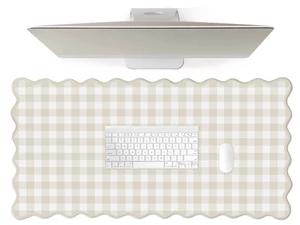 Scalloped Beige Checkered Gingham Desk Mat Cute Pastel Large Mouse Pad Kawaii Cottagecore Vintage Rustic Keyboard Pad Computer Mat for Desktop Aesthetic Cozy Office Desk Decor Scalloped Beige Checkered Gingham Desk Mat Cute Pastel Large Mouse Pad Kawaii Cottagecore Vintage Rustic Keyboard Pad Computer Mat for Desktop Aesthetic Cozy Office Desk Decor