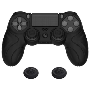 Guardian Edition Black Ergonomic Soft Anti-Slip Controller Silicone Case Cover for ps4, Rubber Protector Skin with Joystick Caps for ps4 Slim/Pro Controller Guardian Edition Black Ergonomic Soft Anti-Slip Controller Silicone Case Cover for ps4, Rubber Protector Skin with Joystick Caps for ps4 Slim/Pro Controller