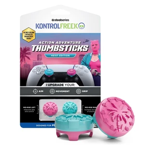 Performance Thumbsticks - Heist Edition - For Playstation 5 (PS5) and Playstation 4 (PS4) Controller - Blue/Pink Performance Thumbsticks - Heist Edition - For Playstation 5 (PS5) and Playstation 4 (PS4) Controller - Blue/Pink