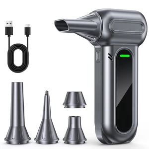 Compressed Air Duster, 150000RPM Electric Air Duster, 4-Gear Adjustable | Brushless Motor, with LED Light, Type-C Fast Charging, Rechargeable Air Blower for PC, Keyboard, Car, Home, Outdoor Compressed Air Duster, 150000RPM Electric Air Duster, 4-Gear Adjustable | Brushless Motor, with LED Light, Type-C Fast Charging, Rechargeable Air Blower for PC, Keyboard, Car, Home, Outdoor