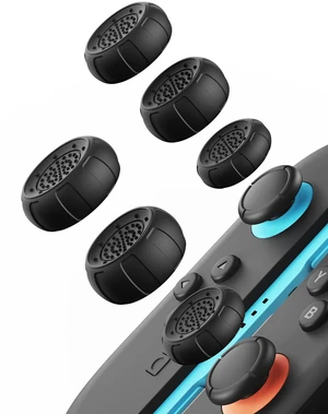 Switch 2 Thumb Grips Compatible with Nintendo Switch 2 (2025)-6pcs 3 Heights Enhanced Gaming Grip Set, Silicone Joystick Caps, Comfortable Controller Stick Cover Gifts for Boys & Gamers, Black Switch 2 Thumb Grips Compatible with Nintendo Switch 2 (2025)-6pcs 3 Heights Enhanced Gaming Grip Set, Silicone Joystick Caps, Comfortable Controller Stick Cover Gifts for Boys & Gamers, Black