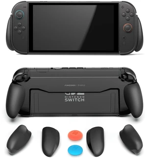 Ergonomic handheld Grip with 3 Sizes for Switch 2, 2 Thumb Grips | Reduces Hand Fatigue, Tool-Free Snap-On Install, Dock Compatible Ergonomic handheld Grip with 3 Sizes for Switch 2, 2 Thumb Grips | Reduces Hand Fatigue, Tool-Free Snap-On Install, Dock Compatible