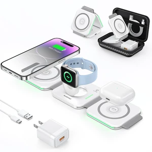 3 in 1 Charging Station for Apple,Wireless Charger Pad for iPhone 17/16e/16/15/14/13/12/Pro/Max/Mini,Magnetic Foldable Charger for AirPods 2/3/4/Pro/Pro 2/Pro 3 & for iWatch Series 3 in 1 Charging Station for Apple,Wireless Charger Pad for iPhone 17/16e/16/15/14/13/12/Pro/Max/Mini,Magnetic Foldable Charger for AirPods 2/3/4/Pro/Pro 2/Pro 3 & for iWatch Series