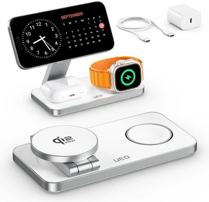 3-in-1 Charging Station for Apple Devices,QI2.2 25W Ultra-Fast Magnetic Wireless Charger Stand,Compatible with MagSafe,Foldable Travel Charger for iPhone Air/17/16/15/14/13/12,Apple Watch,AirPods 3-in-1 Charging Station for Apple Devices,QI2.2 25W Ultra-Fast Magnetic Wireless Charger Stand,Compatible with MagSafe,Foldable Travel Charger for iPhone Air/17/16/15/14/13/12,Apple Watch,AirPods