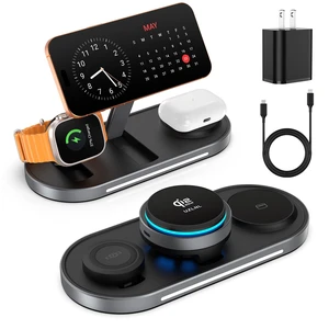 25W 3 in 1 Wireless Charging Station for Qi2.2 Magsafe Charger for Apple | for iPhone 18 17 16 15 14 Pro Max,Apple Watch,Airpods,Foldable Charging Stand, Cooling Fan, Multi Device Charging, Travel 25W 3 in 1 Wireless Charging Station for Qi2.2 Magsafe Charger for Apple | for iPhone 18 17 16 15 14 Pro Max,Apple Watch,Airpods,Foldable Charging Stand, Cooling Fan, Multi Device Charging, Travel
