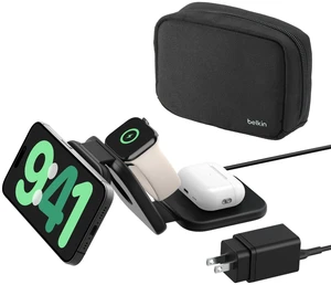 Qi2 15W Magnetic Wireless Travel Pad, 3 in 1 Foldable Charger | MagSafe compatible, iPhone 16 Series, Apple Watch, AirPods, BoostCharge Pro, portable travel charger, Magnetic Qi2 15W Magnetic Wireless Travel Pad, 3 in 1 Foldable Charger | MagSafe compatible, iPhone 16 Series, Apple Watch, AirPods, BoostCharge Pro, portable travel charger, Magnetic
