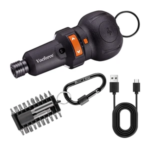 Electric Screwdriver, 5" Compact 400RPM Small Cordless Screwdriver | for Tight Space & Home Repairs, USB C Rechargeable, 4V 3-Speed, 3-Torque, 22PC Magnetic Bits, Dual LED Light Electric Screwdriver, 5" Compact 400RPM Small Cordless Screwdriver | for Tight Space & Home Repairs, USB C Rechargeable, 4V 3-Speed, 3-Torque, 22PC Magnetic Bits, Dual LED Light
