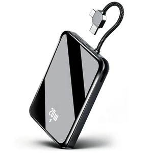 Portable Charger Power Bank, 10000mAh Phone Charger with Built-in Cable, 20W PD Fast Charging, Slim Battery Pack with LED Display, Travel Essential for iPhone 17/16/15/14 All Series, Black Portable Charger Power Bank, 10000mAh Phone Charger with Built-in Cable, 20W PD Fast Charging, Slim Battery Pack with LED Display, Travel Essential for iPhone 17/16/15/14 All Series, Black