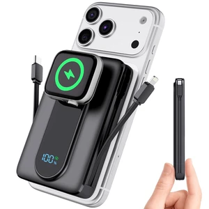 Magnetic Portable Charger 10000mAh, Power Bank with Built in Cable Watch | Builtin Apple Watch Charger, 20W MagSafe Fast Charge, LED Display, Travel MustHave for iPhone 1712 Pro Magnetic Portable Charger 10000mAh, Power Bank with Built in Cable Watch | Builtin Apple Watch Charger, 20W MagSafe Fast Charge, LED Display, Travel MustHave for iPhone 1712 Pro