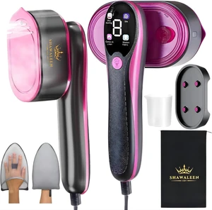 Travel Steamer for Clothes with Ironing Gloves, All-Fabric Wrinkle Removal 4 Adjustable Modes, 10s fast Heat Up, Large Ceramic Heat Panel, 100ml water tank, 2in1 Steamer Iron1200W (110-120V) (PINK) Travel Steamer for Clothes with Ironing Gloves, All-Fabric Wrinkle Removal 4 Adjustable Modes, 10s fast Heat Up, Large Ceramic Heat Panel, 100ml water tank, 2in1 Steamer Iron1200W (110-120V) (PINK)