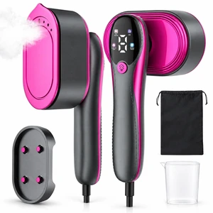 Travel Steamer for Clothes, Portable 2 in 1 Dry Steam Iron Handheld | 10s Heat-Up, 1200W Mini Garment Wrinkle Remover for Travel Business Trips, Large Ceramic Heat Panel, LED 4 Fabric Modes 120V Travel Steamer for Clothes, Portable 2 in 1 Dry Steam Iron Handheld | 10s Heat-Up, 1200W Mini Garment Wrinkle Remover for Travel Business Trips, Large Ceramic Heat Panel, LED 4 Fabric Modes 120V