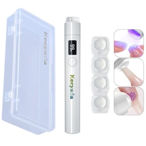 Handheld UV Light with Nail Stamper Four Silicone Heads | Portable Flash LED Nail Lamp, Wireless Rechargeable USB Nail Dryer, lcd display screen for Fast Curing Home DIY Manicure Handheld UV Light with Nail Stamper Four Silicone Heads | Portable Flash LED Nail Lamp, Wireless Rechargeable USB Nail Dryer, lcd display screen for Fast Curing Home DIY Manicure