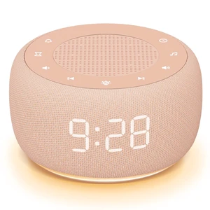 Sound Machine & Alarm Clock 2-in-1, Bedroom Sleep Clock, Peach | 0-100% Clock Face Brightness, Bottom Colored Light, Sleep Timer, Precise 30-Level Volume White Noise Machine Sound Machine & Alarm Clock 2-in-1, Bedroom Sleep Clock, Peach | 0-100% Clock Face Brightness, Bottom Colored Light, Sleep Timer, Precise 30-Level Volume White Noise Machine