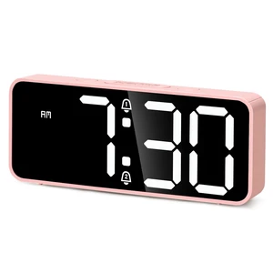 Battery Operated Small Cute Digital Alarm Clock for Bedroom Cordless or Plug-in Birthday Gift for Girls Teens Women, Extra Loud 105dB LED Desk Clock, 2 Alarms, 5-Level Dimmer(Pink+White) Battery Operated Small Cute Digital Alarm Clock for Bedroom Cordless or Plug-in Birthday Gift for Girls Teens Women, Extra Loud 105dB LED Desk Clock, 2 Alarms, 5-Level Dimmer(Pink+White)