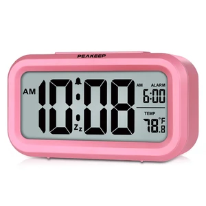 Night Light Digital Alarm Clock Battery Operated Indoor Temperature | Small Cordless Cute Clock for Bedroom Desk Travel, Simple to Use for Teens Kids (Pink) Night Light Digital Alarm Clock Battery Operated Indoor Temperature | Small Cordless Cute Clock for Bedroom Desk Travel, Simple to Use for Teens Kids (Pink)