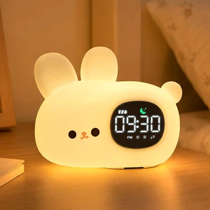 Bunny Kids Alarm Clock with Night Light, OK to Wake Clock for Toddler | Cute Digital Clock for Bedroom Bedside, Dual Alarm, Multicolor Night Light, White Noise, Desk Clock Gift for Boys and Girls Bunny Kids Alarm Clock with Night Light, OK to Wake Clock for Toddler | Cute Digital Clock for Bedroom Bedside, Dual Alarm, Multicolor Night Light, White Noise, Desk Clock Gift for Boys and Girls