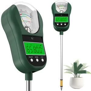 Soil Test Kit, 7 in 1 Soil Ph Meter/Soil Tester for Moisture/Sunlight Intensity/Fertility, Digital Soil Temp/Air Temp&Humidity with Dual Screen for Gardening,Lawn,Farm Indoor&Outdoor Plants-MossGreen Soil Test Kit, 7 in 1 Soil Ph Meter/Soil Tester for Moisture/Sunlight Intensity/Fertility, Digital Soil Temp/Air Temp&Humidity with Dual Screen for Gardening,Lawn,Farm Indoor&Outdoor Plants-MossGreen