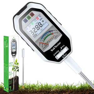 Soil Moisture Meter, 7-in-1 Soil PH Tester/Soil Moisture/Fertility with Removable Probe, Digital Air Temp/Humidity/Sunlight Intensity/BGR Spectral for Plants Gardening, Lawn and Indoor Outdoor Plants Soil Moisture Meter, 7-in-1 Soil PH Tester/Soil Moisture/Fertility with Removable Probe, Digital Air Temp/Humidity/Sunlight Intensity/BGR Spectral for Plants Gardening, Lawn and Indoor Outdoor Plants