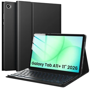 Keyboard Case for Samsung Galaxy Tab A11 Plus/A11+ 2026, Black | Wireless, Magnetic Detachable, LED Backlight Keyboard Case for Samsung Galaxy Tab A11 Plus/A11+ 2026, Black | Wireless, Magnetic Detachable, LED Backlight